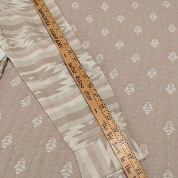 Sonoma 3/4 zip pull over flannel Aztec print large - Picture 7 of 11